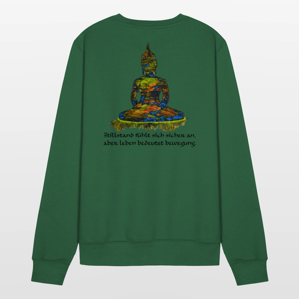 Unisex Pulli Buddha Backprint - Grün