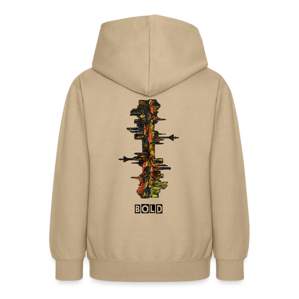 Teenager Hoodie Düsseldorfer Skyline Backprint - Sand