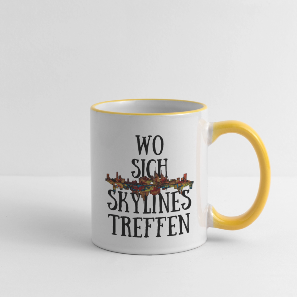 Tasse - Weiß/Gelb