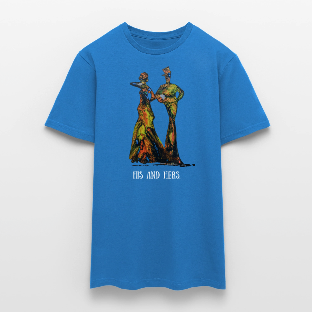 Männer T-Shirt Zylinder und Stella - Royalblau