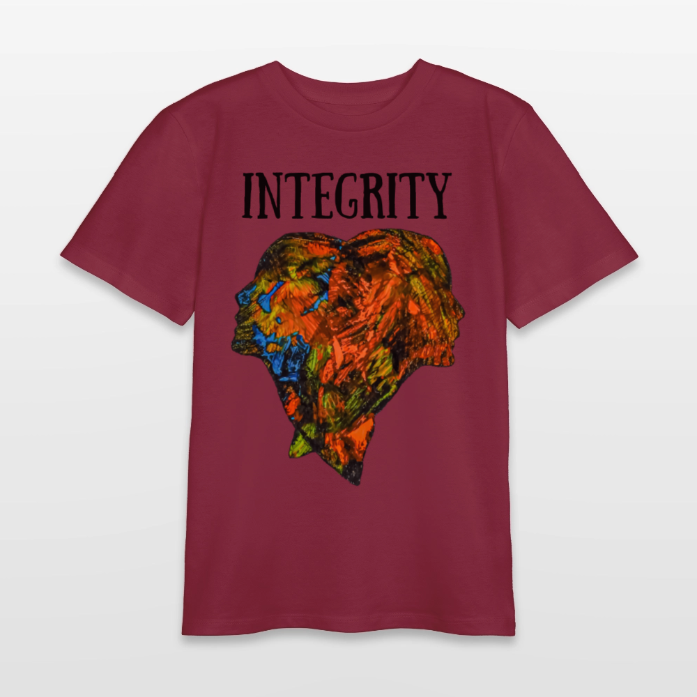 Unisex Teenager T-Shirt Espejo - Burgunderrot