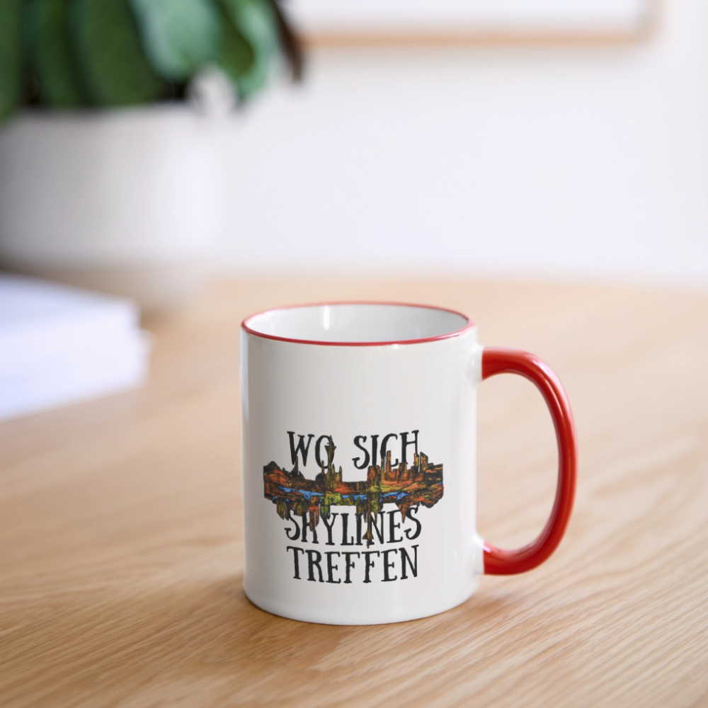 Tasse - Weiß/Rot