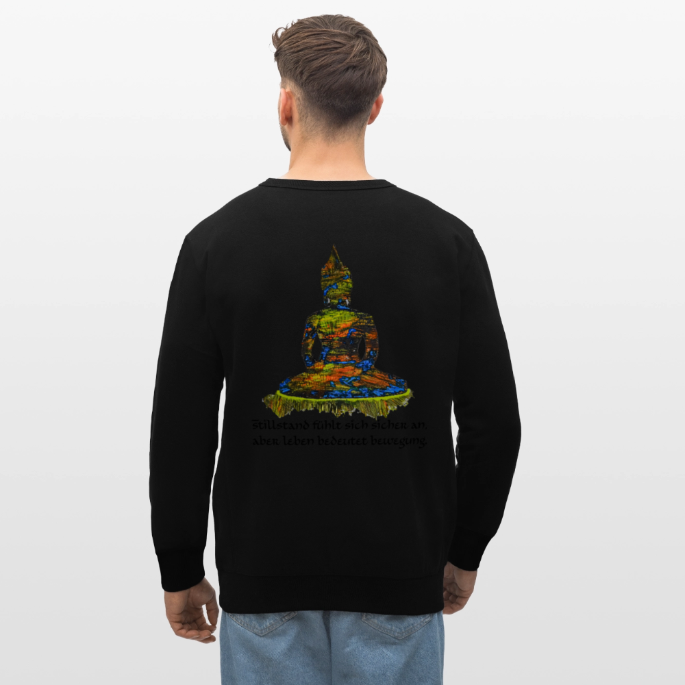 Unisex Bio Pulli Buddha Backprint - Schwarz
