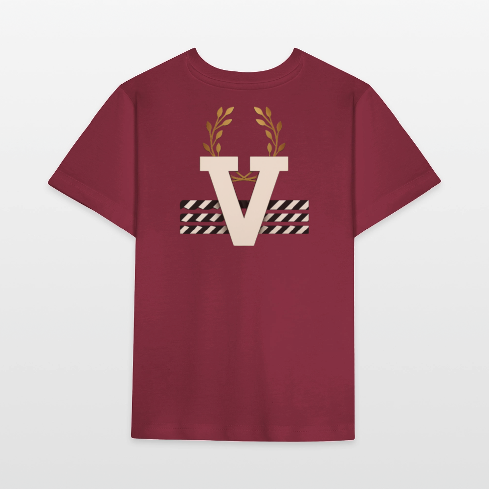 Unisex Kinder T-Shirt Düsseldorfer Skyline V.7 - Burgunderrot