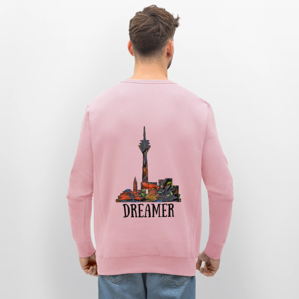Unisex Bio Pulli Düsseldorferskyline Backprint - Hellrosa