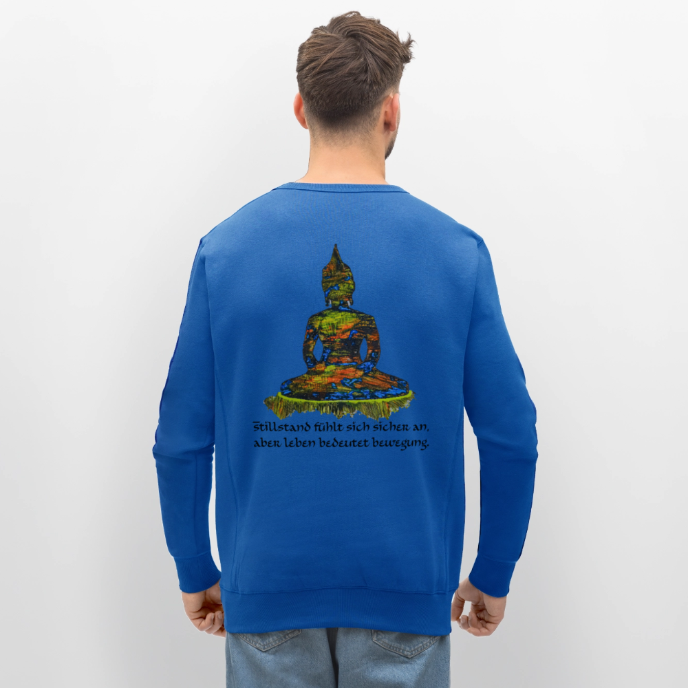Unisex Bio Pulli Buddha Backprint - Königsblau