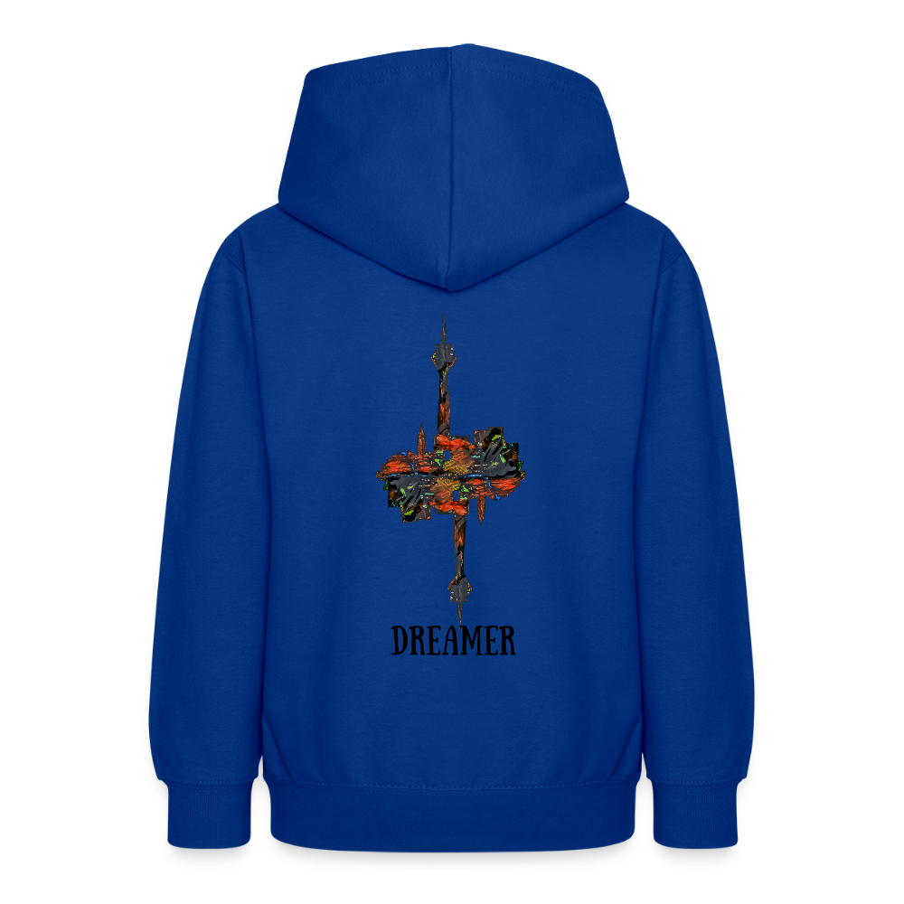 Teenager Hoodie Düsseldorferskyline Backprint - Royalblau