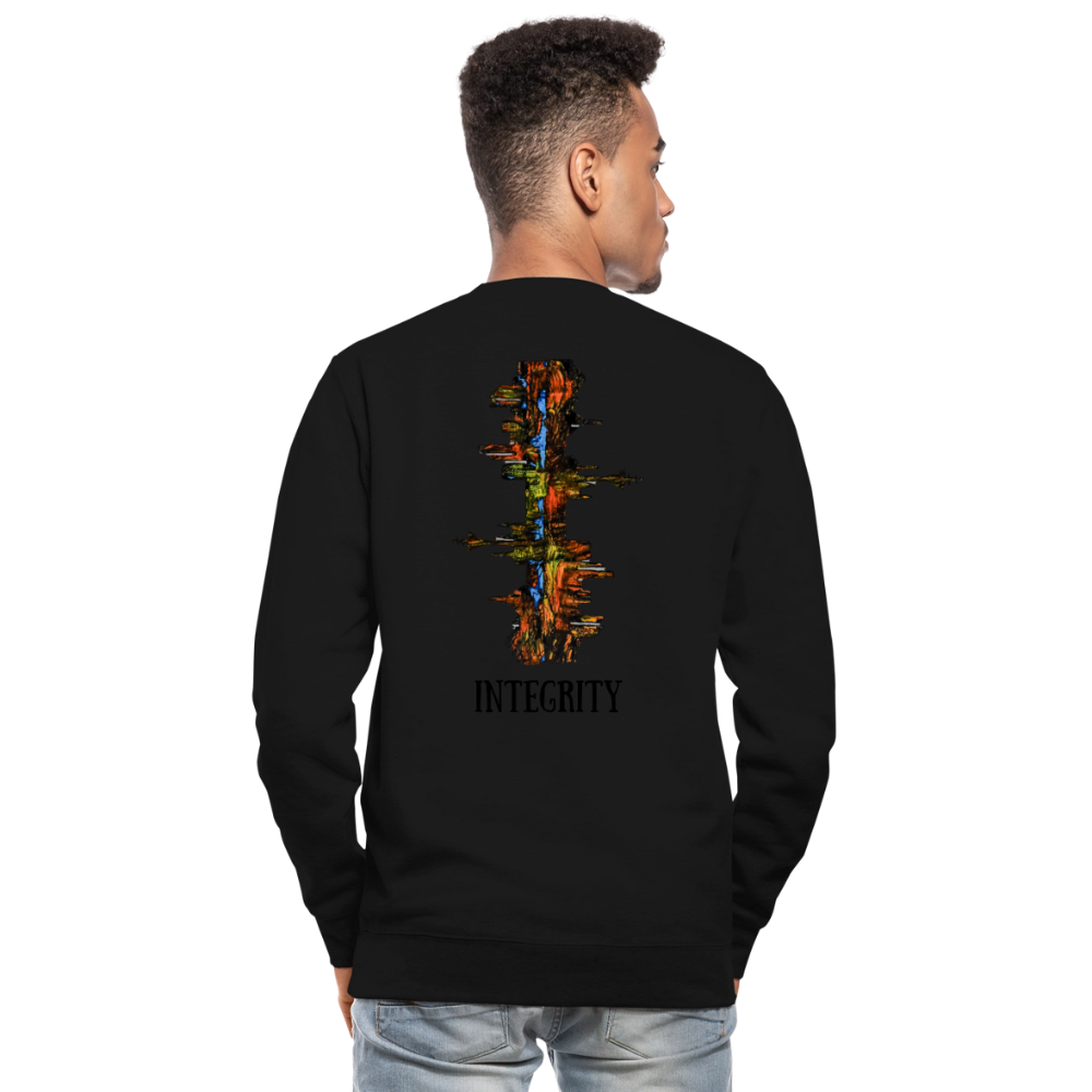 Unisex Pulli Düsseldorfer Skyline Backprint - Schwarz