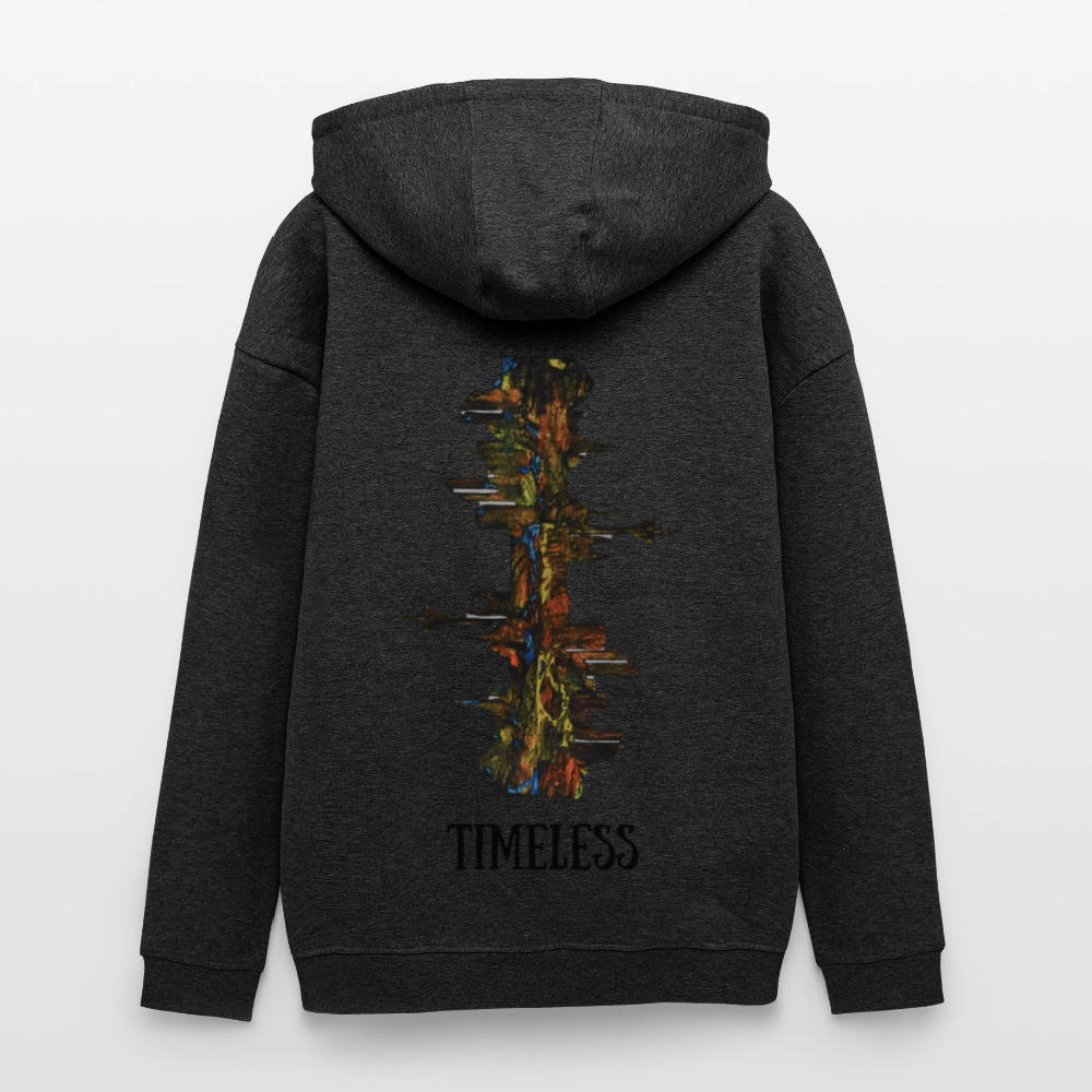 Oversized Unisex Hoodie Düsseldorfer Skyline Backprint - Anthrazit