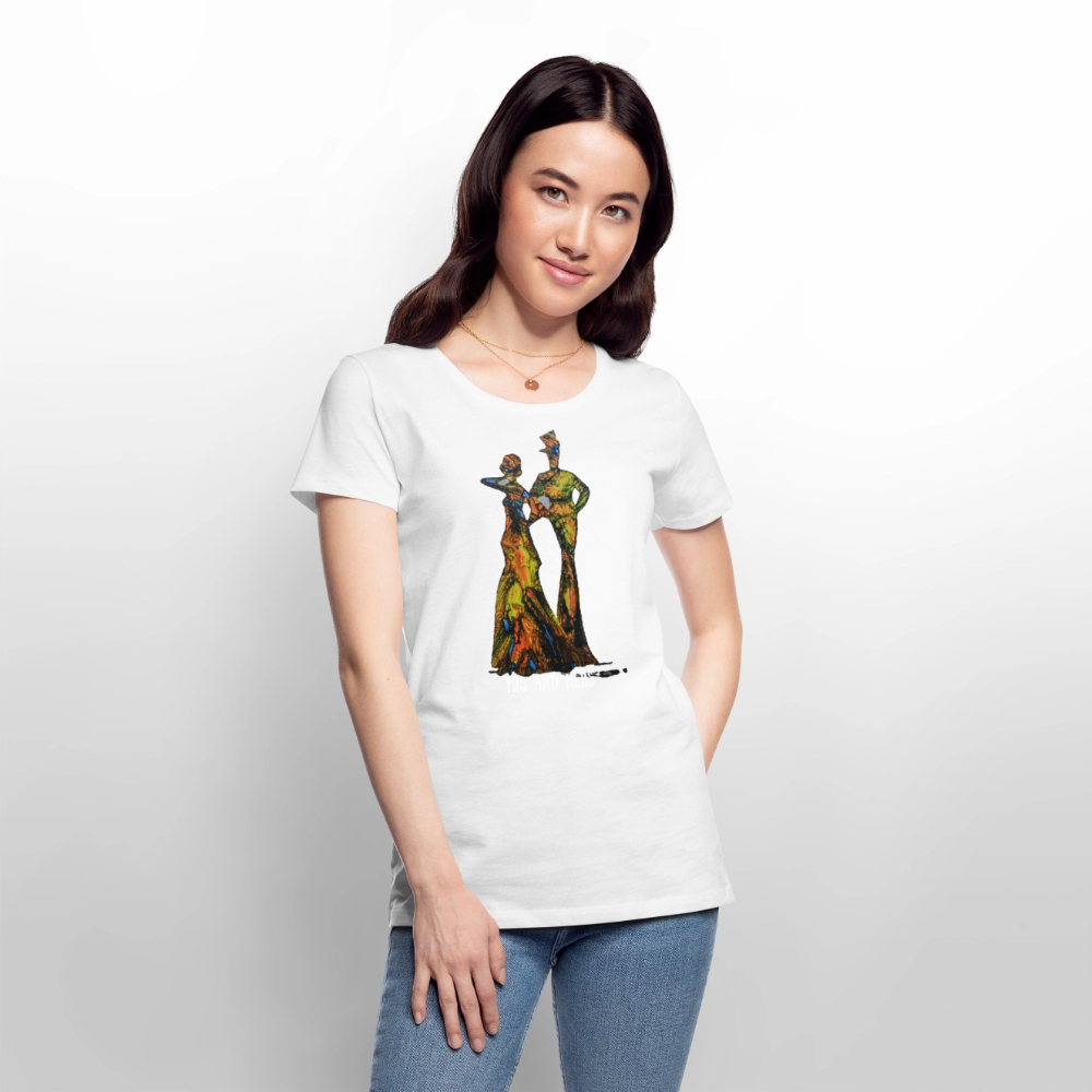 Frauen Premium T-Shirt Zylinder und Stella - Weiß