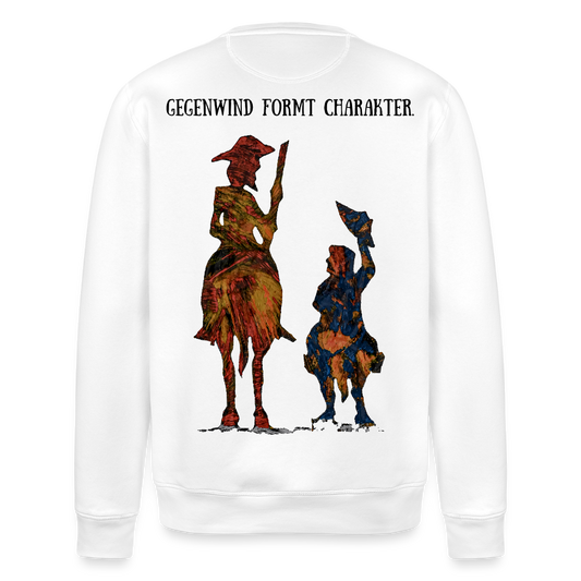 Unisex Bio Pulli Don Quixote Backprint - Weiß