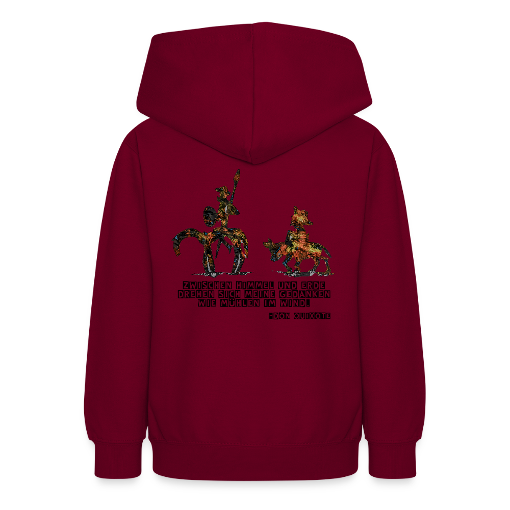 Teenager Hoodie Don Quixote Backprint - Bordeaux