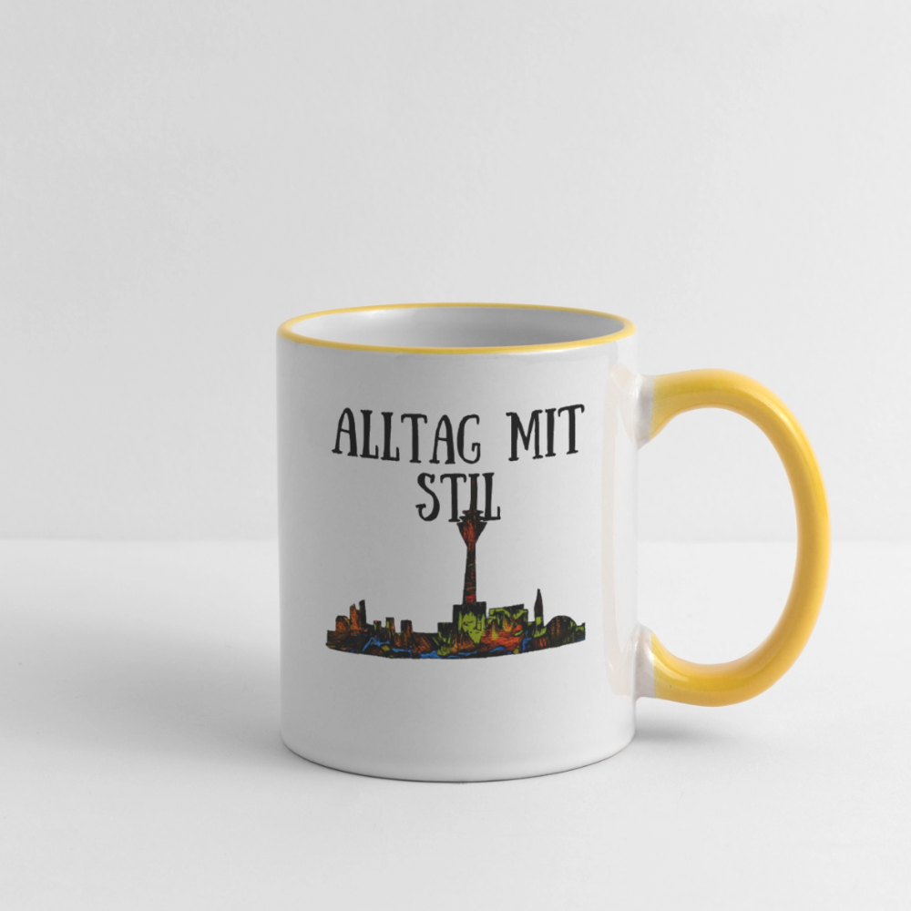 Tasse - Weiß/Gelb