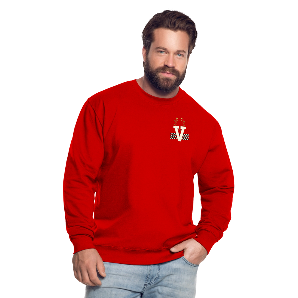 Unisex Pulli Düsseldorfer Skyline Backprint - Rot