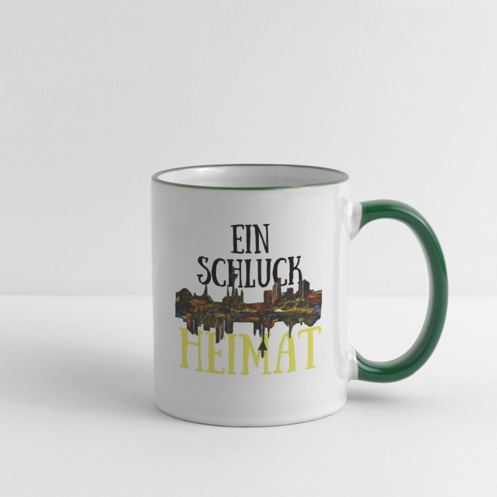 Tasse - Weiß/Dunkelgrün