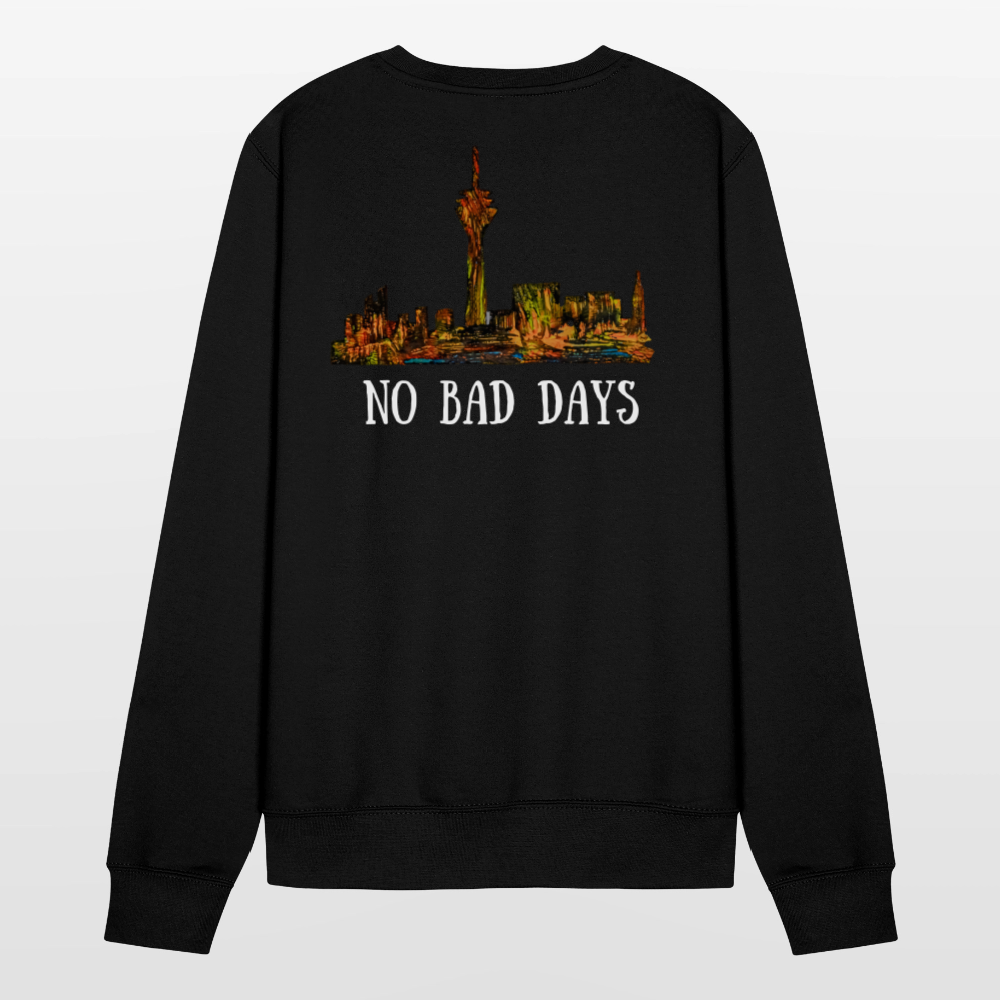 Unisex Pulli Düsseldorfer Skyline Backprint - Schwarz