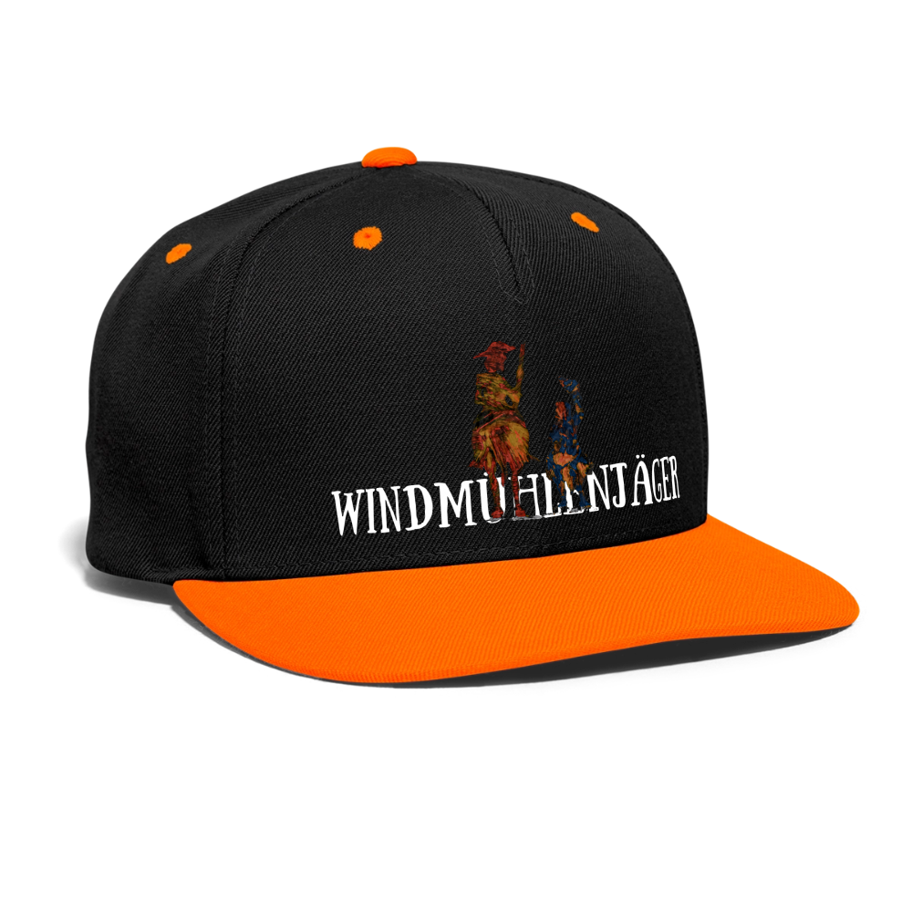 Kontrast Snapback Cap - Schwarz/Neonorange