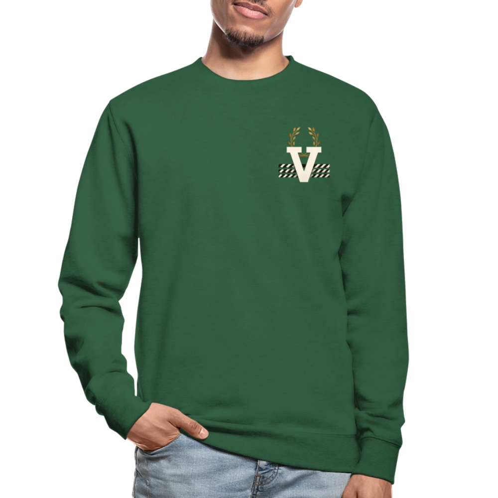 Unisex Pulli Düsseldorfer Skyline Backprint - Grün