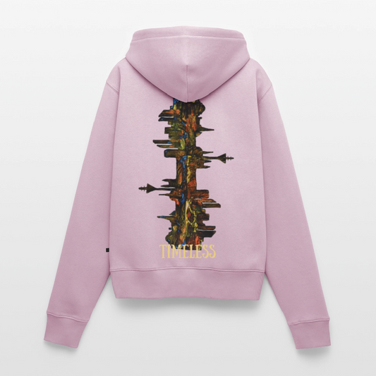 Frauen Kapuzenjacke Düsseldorfer Skyline Backprint - Altrosa