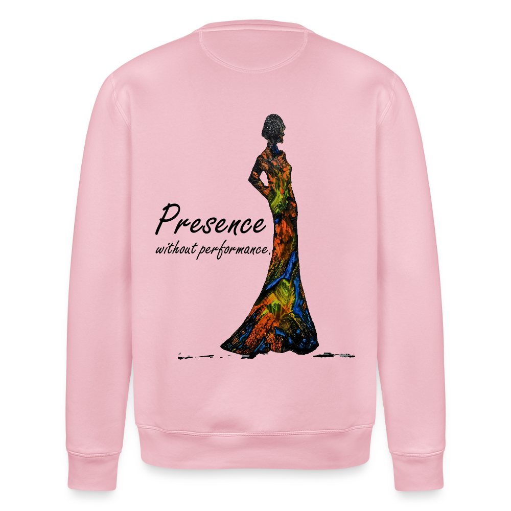 Unisex Bio Pullover Presence Backprint - Hellrosa
