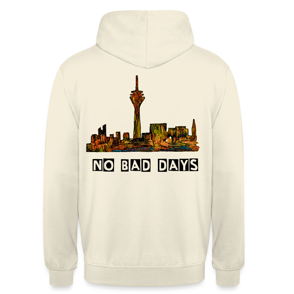 Unisex Hoodie Düsseldorfer Skyline Backprint - Vanille-Milchshake