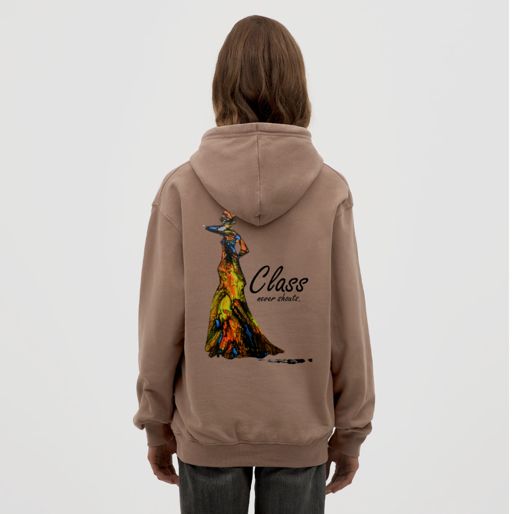 Unisex Hoodie Class Backprint - Mokka