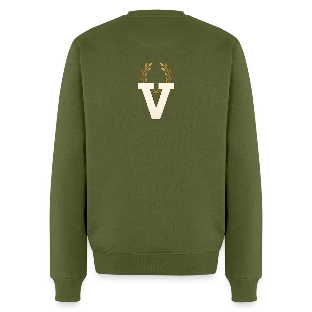 Männer Pulli Frankfurter Skyline Backprint - Khaki