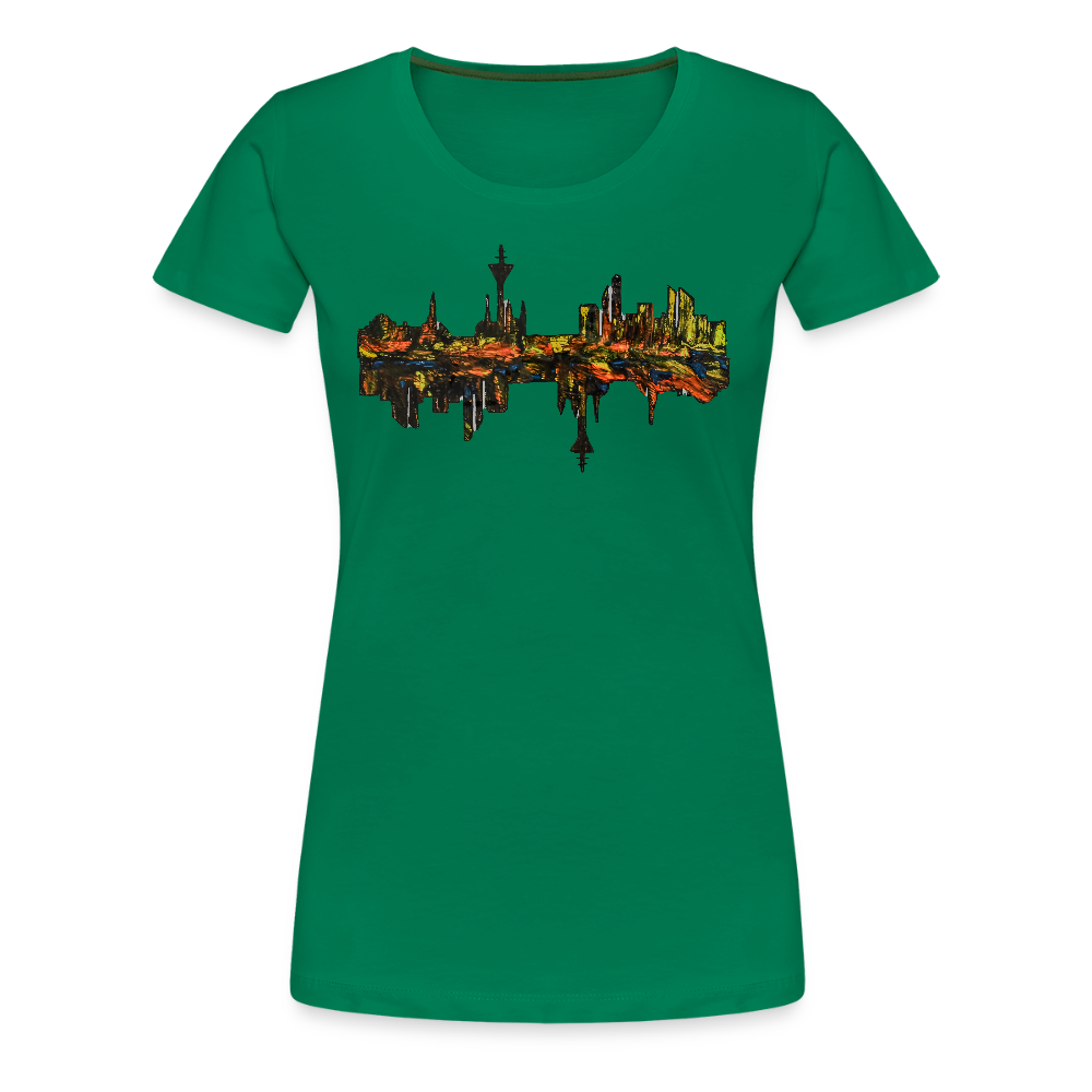 Frauen Premium T-Shirt Düsseldorfer Skyline V.3 - Kelly Green