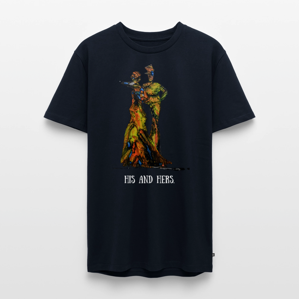 Männer Premium T-Shirt Zylinder und Stella - Navy