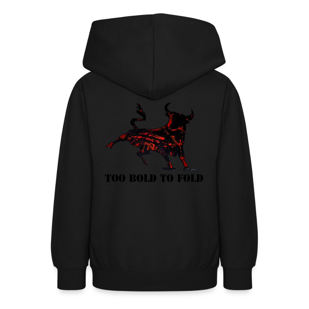 Teenager Hoodie Torro Backprint - Schwarz