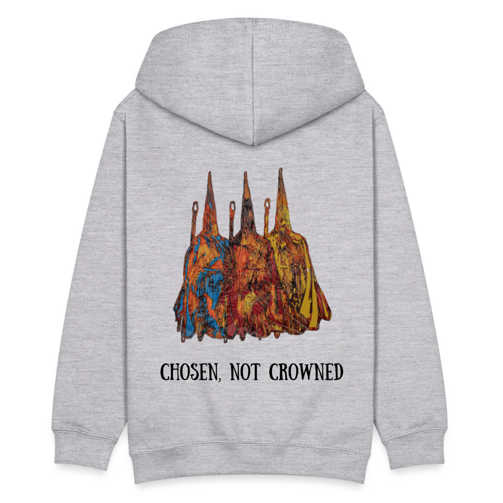 Teenager Hoodie Nazzarener Backprint - Hellgrau meliert