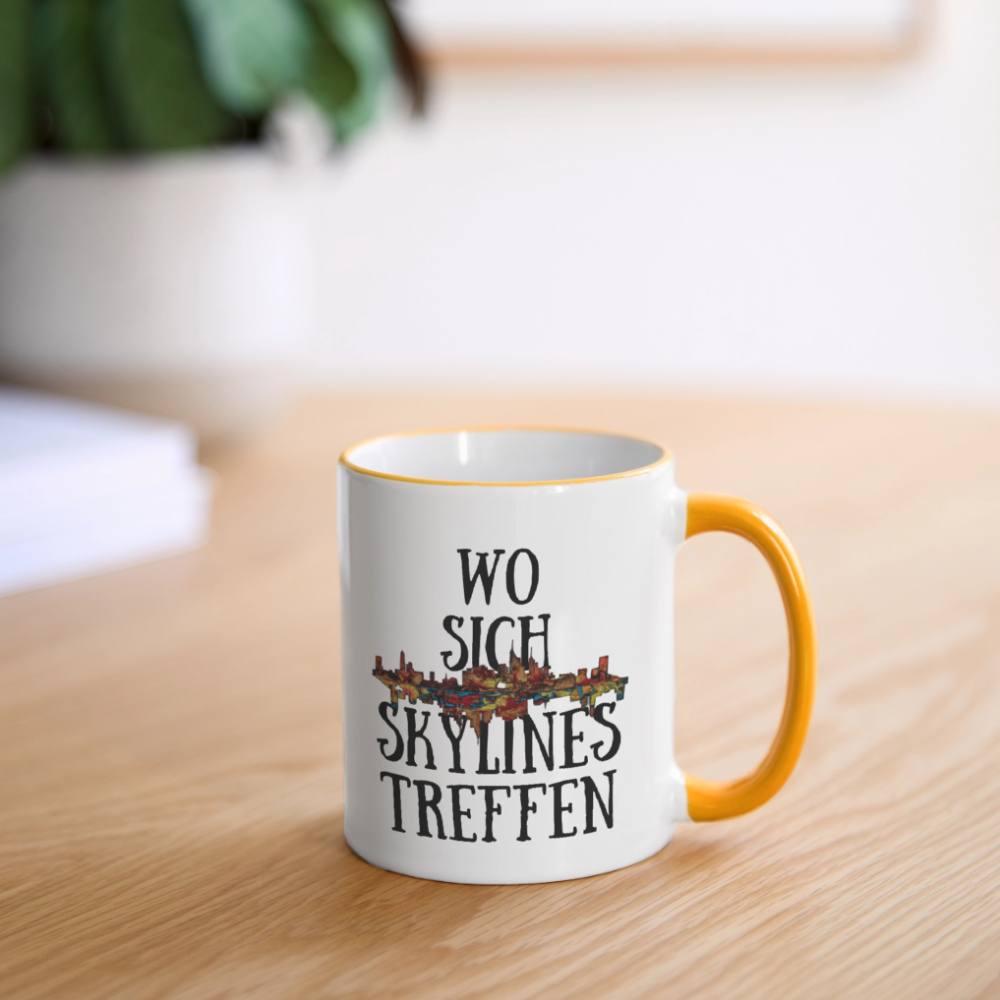 Tasse - Weiß/Gelb