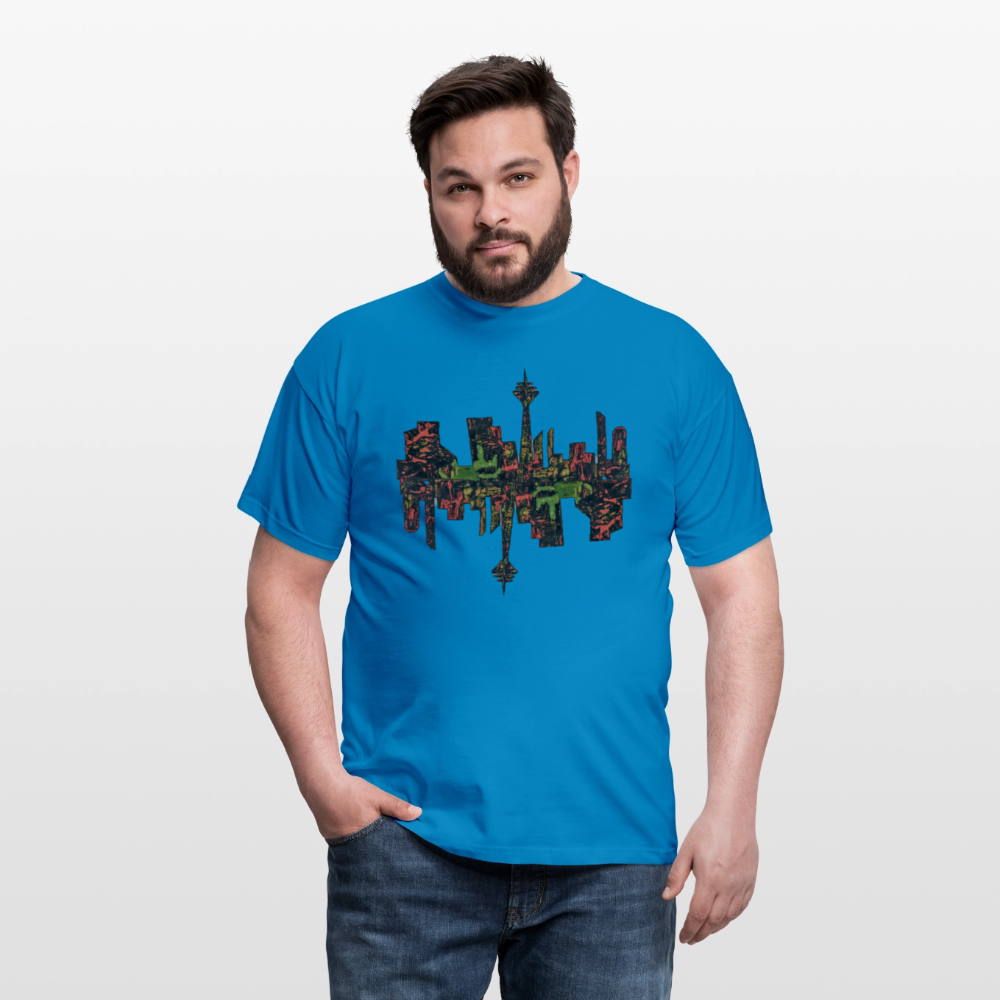 Männer T-Shirt Düsseldorfer Skyline V.9 - Royalblau