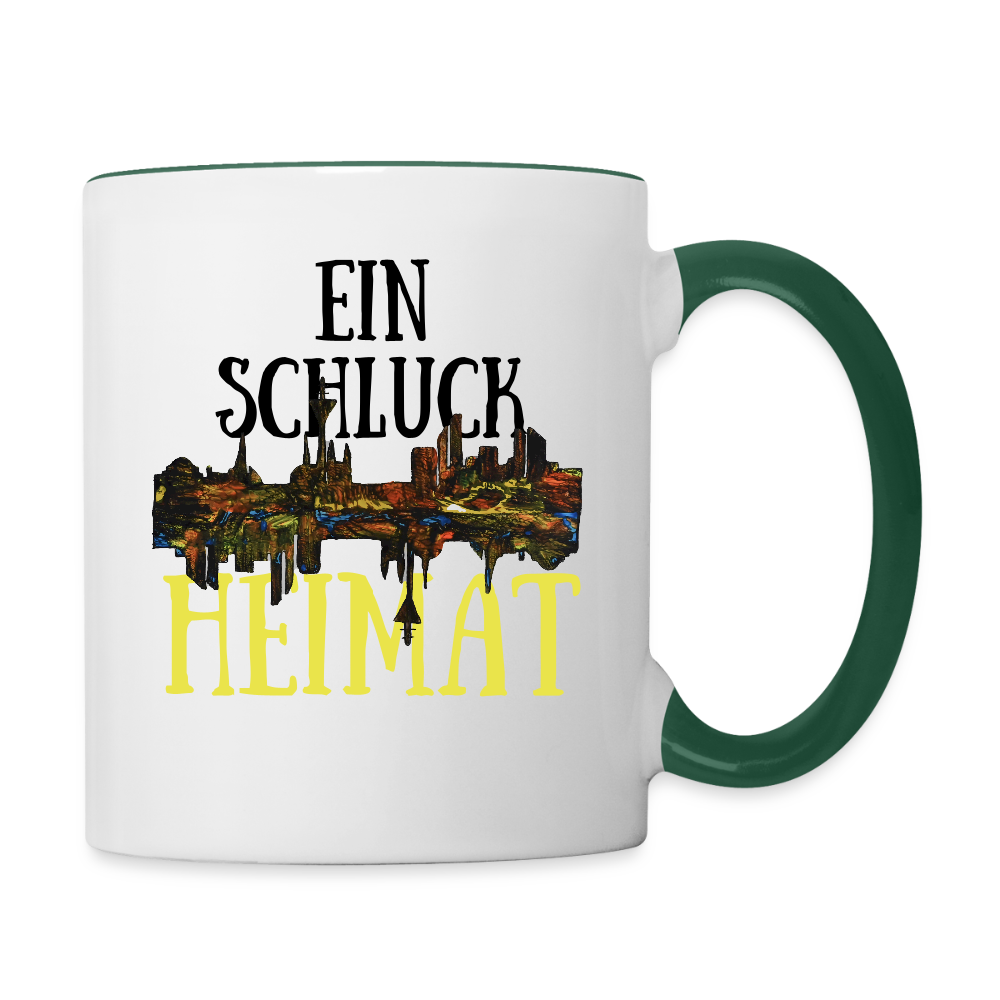 Tasse - Weiß/Dunkelgrün