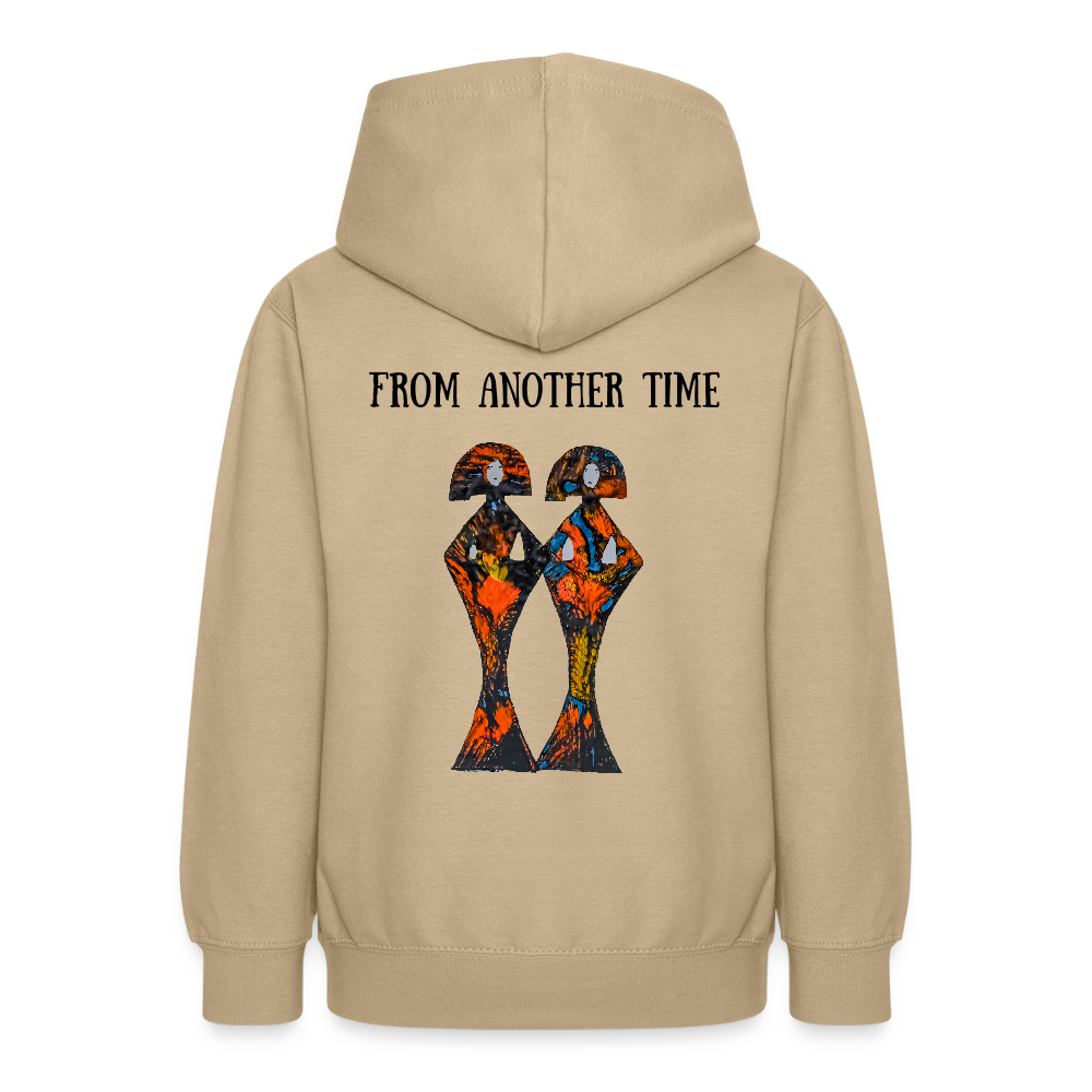 Teenager Hoodie Geishas Backprint - Sand