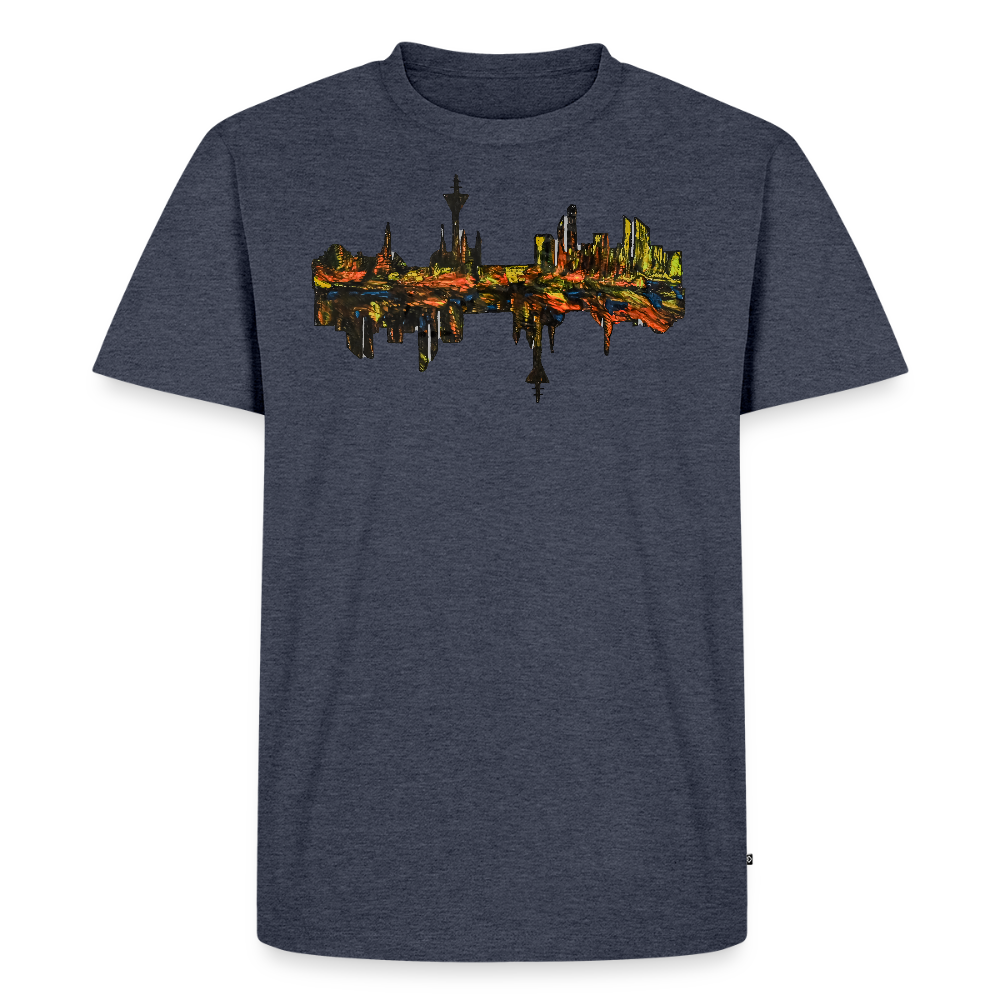Männer Premium T-Shirt Düsseldorfer Skyline V.3 - Jeansblau