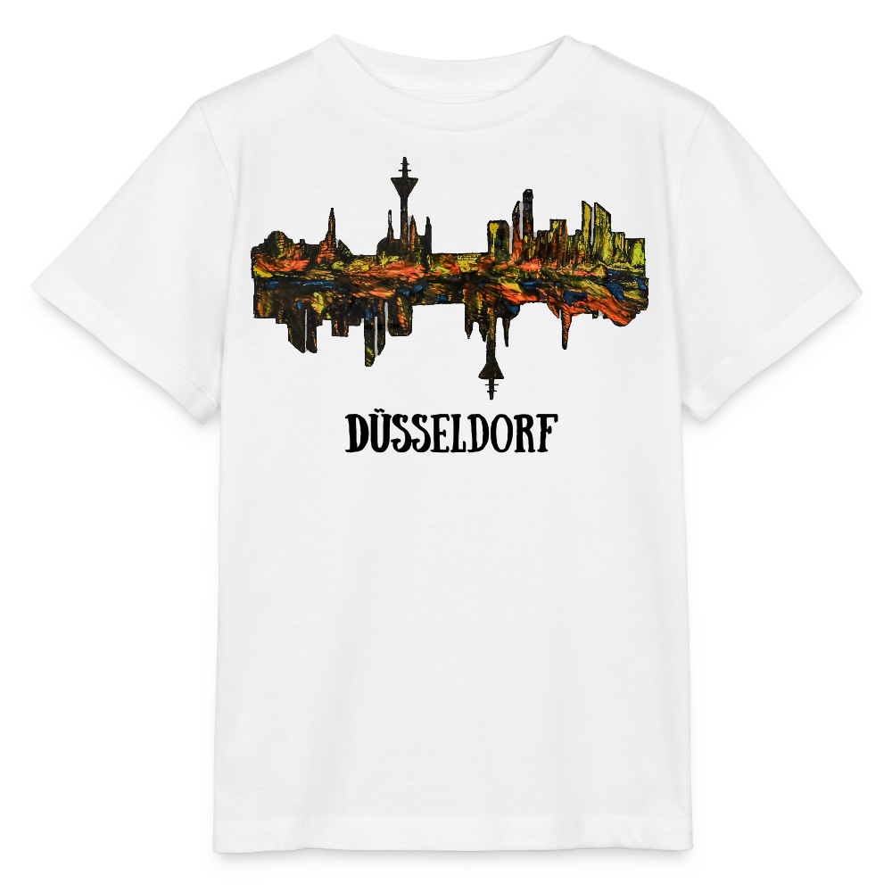 Unisex Kinder T-Shirt Düsseldorfer Skyline V.3 - Weiß