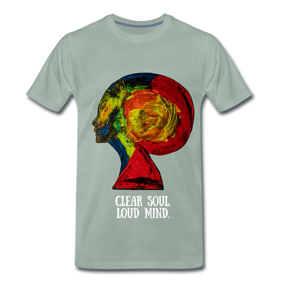 Männer Premium  T-Shirt Gaia - Graugrün