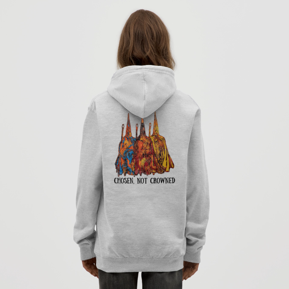 Unisex Hoodie Nazzarener Backprint - Hellgrau meliert
