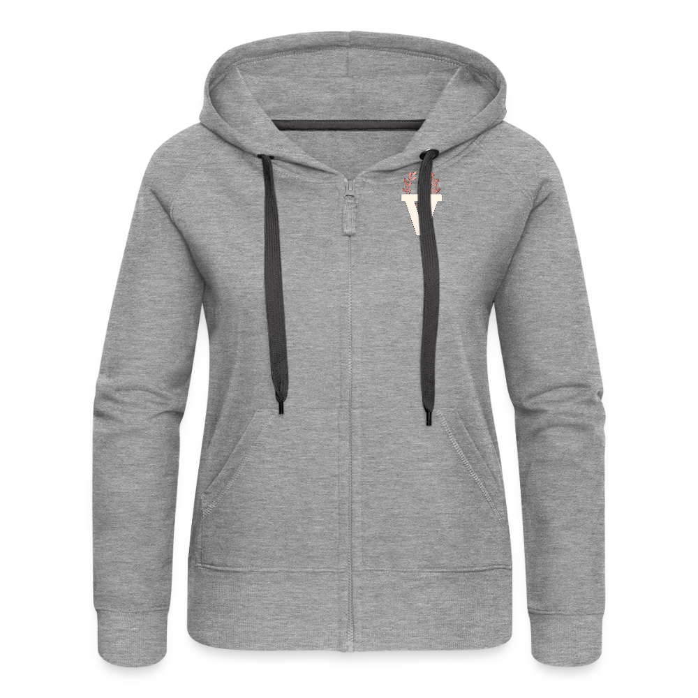 Frauen Kapuzenjacke Class Backprint - Grau meliert