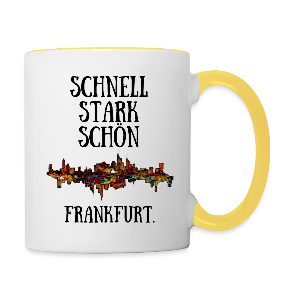 Tasse - Weiß/Gelb