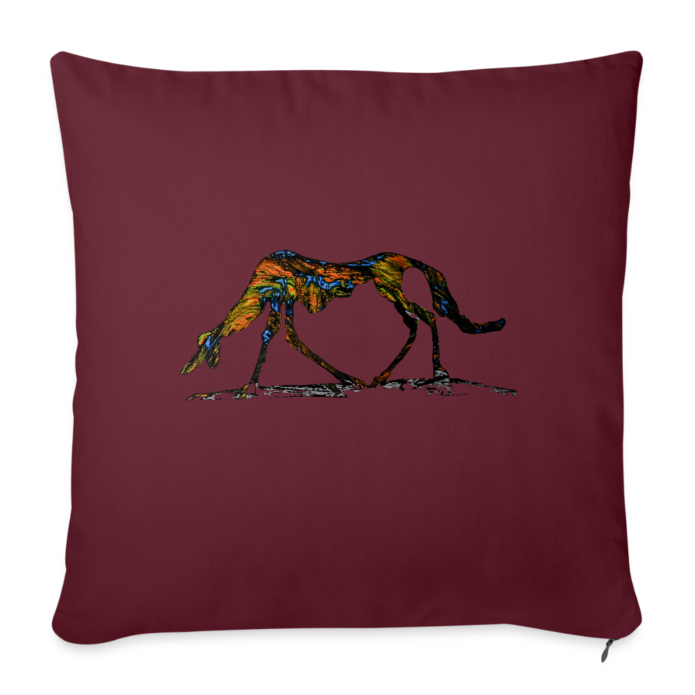 Sofakissen mit Füllung 44 x 44 cm - Burgunderrot