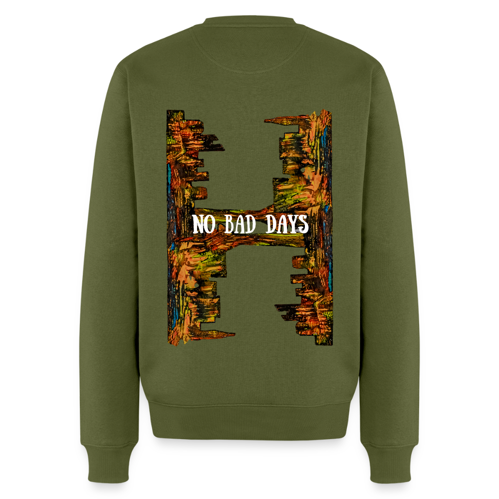 Männer Pulli Düsseldorfer Skyline Backprint - Khaki