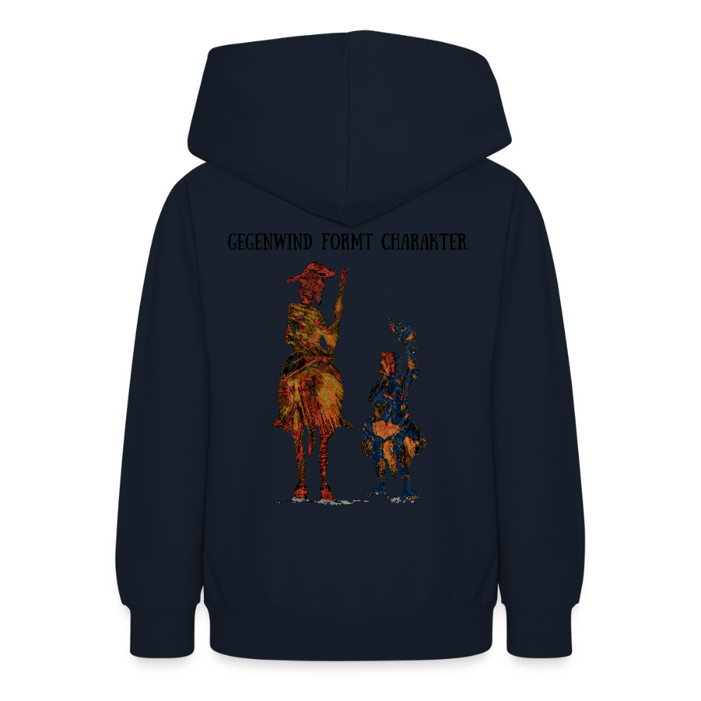 Teenager Hoodie Don Quixote Backprint - Navy