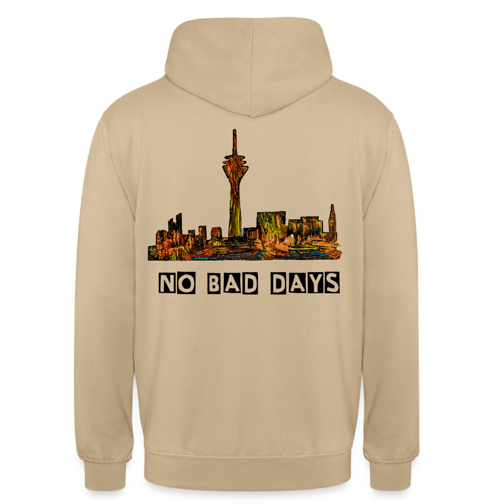 Unisex Hoodie Düsseldorfer Skyline Backprint - Beige