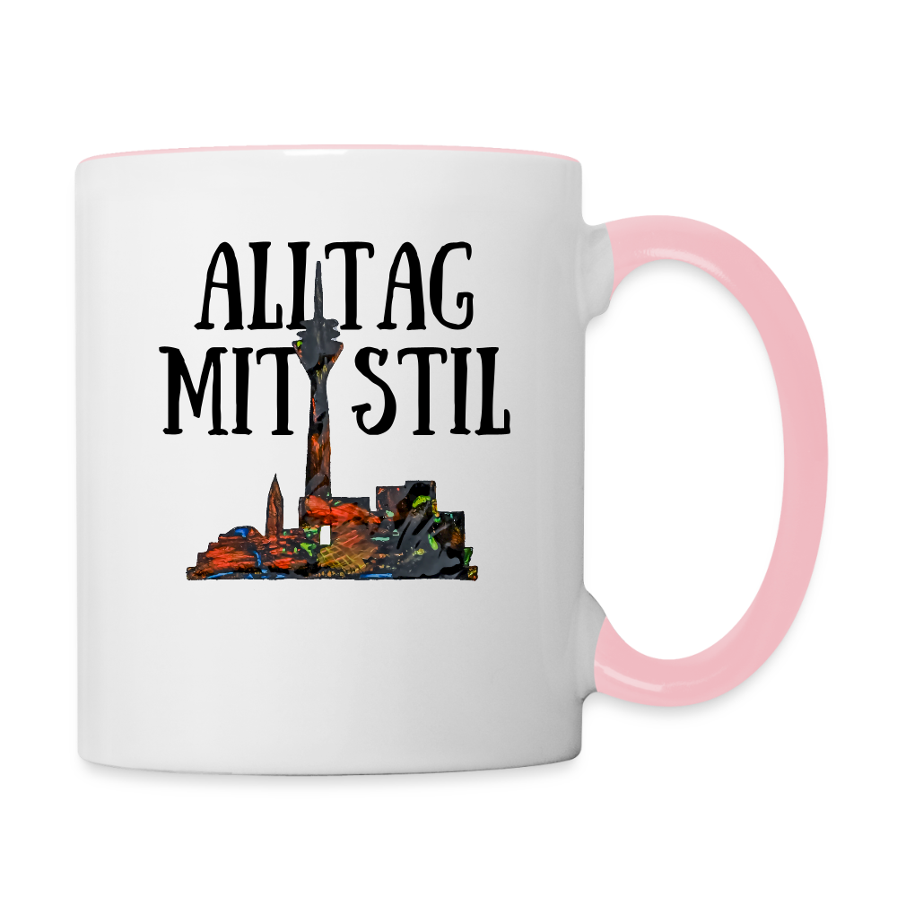 Tasse - Weiß/Pink