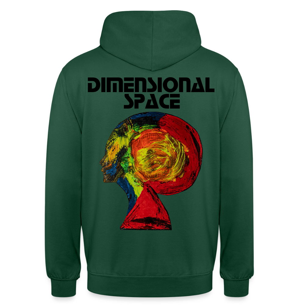 Unisex Hoodie Gaia Backprint - Flaschengrün