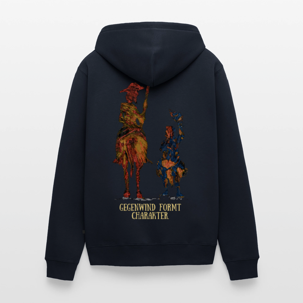 Männer Kapuzenjacke Don Quixote Backprint - Navy