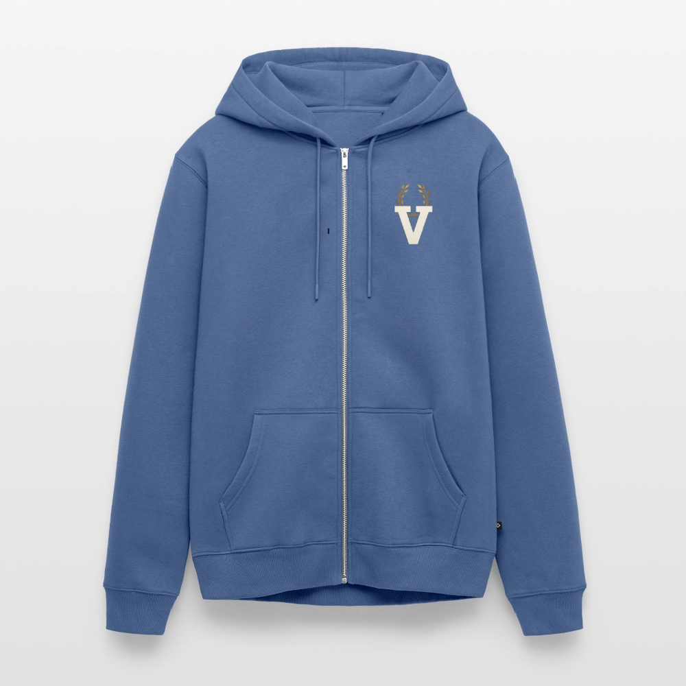 Männer Kapuzenjacke Düsseldorfer Skyline Backprint - Taubenblau