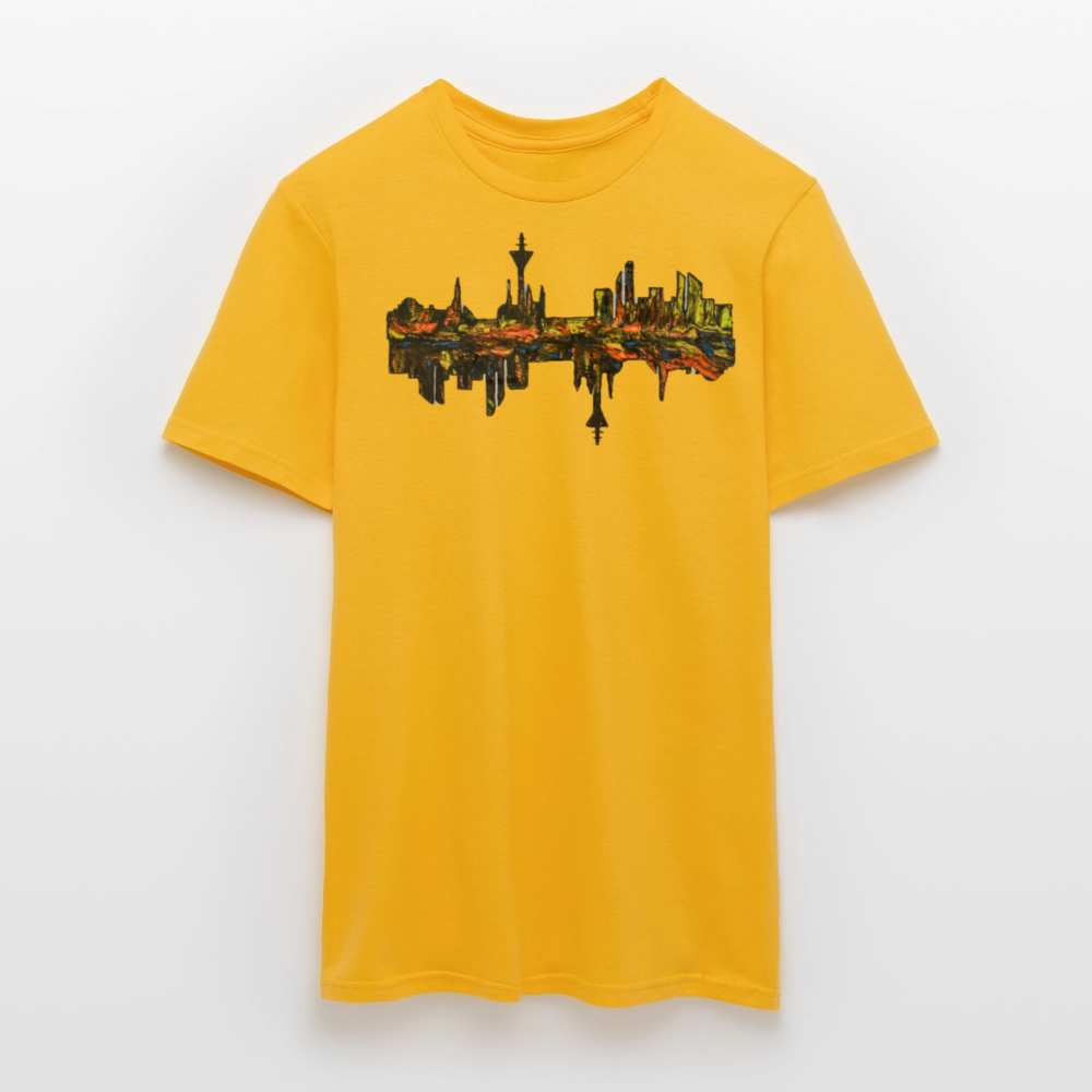 Männer T-Shirt Düsseldorfer Skyline V.3 - Gelb